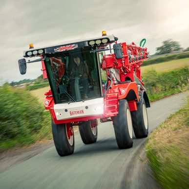 bateman rb35 crop sprayer fitted with e-drive transmission