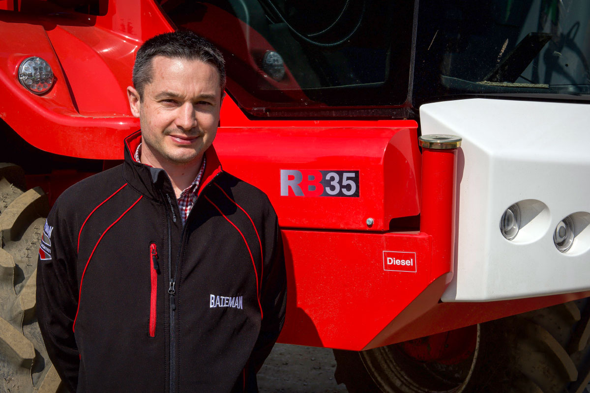 carl goff, technical sales manager for bateman sprayers