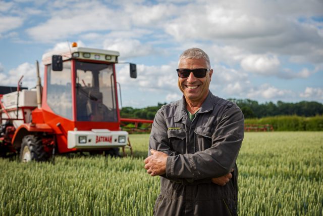 Stuart Burman with Bateman Sprayer Bateman Sprayer operator Stuart Burman