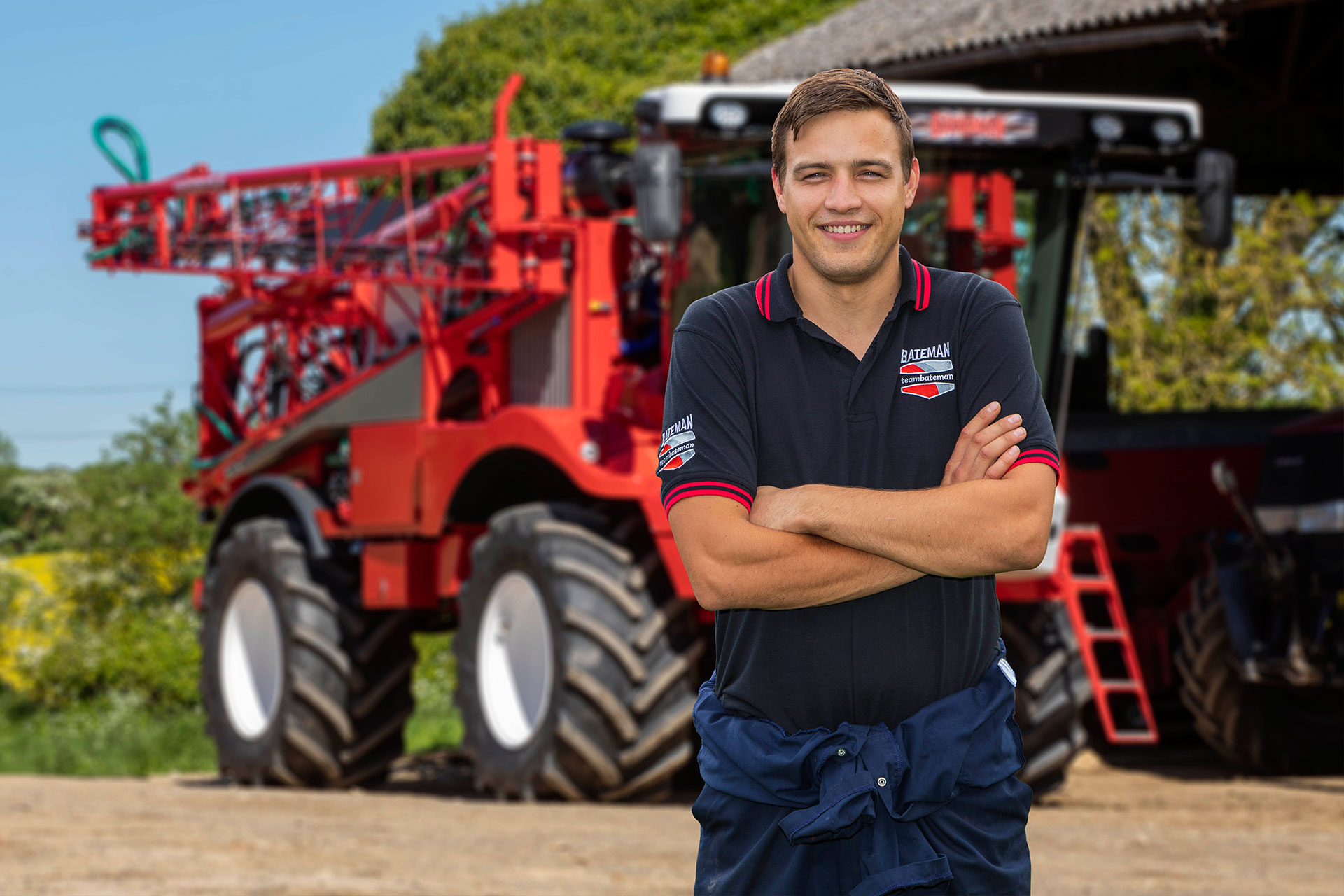 out-in-front-for-backup bateman sprayers backup