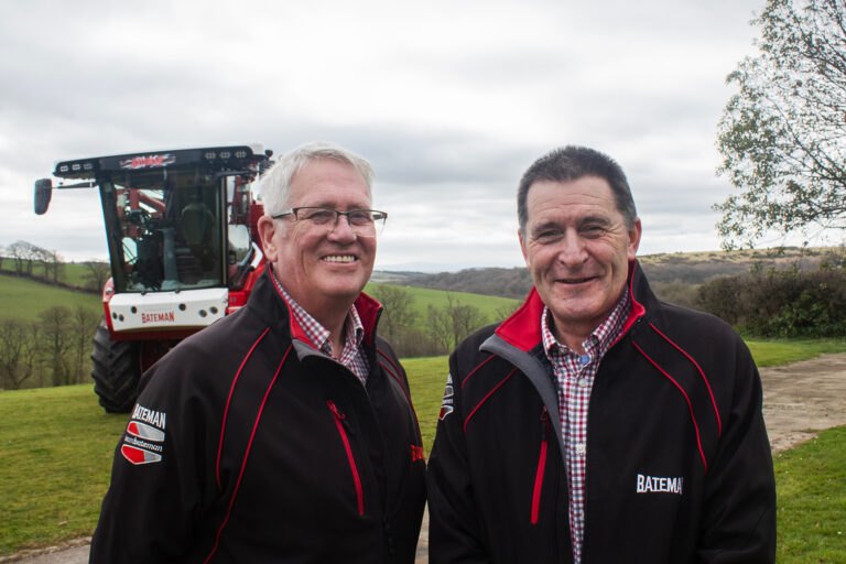 Jonathan Hardy and David Main with an RB35 crop sprayer