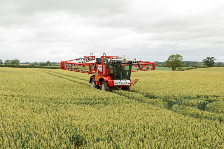 RB35 Bateman crop sprayer unfolding its VG boom