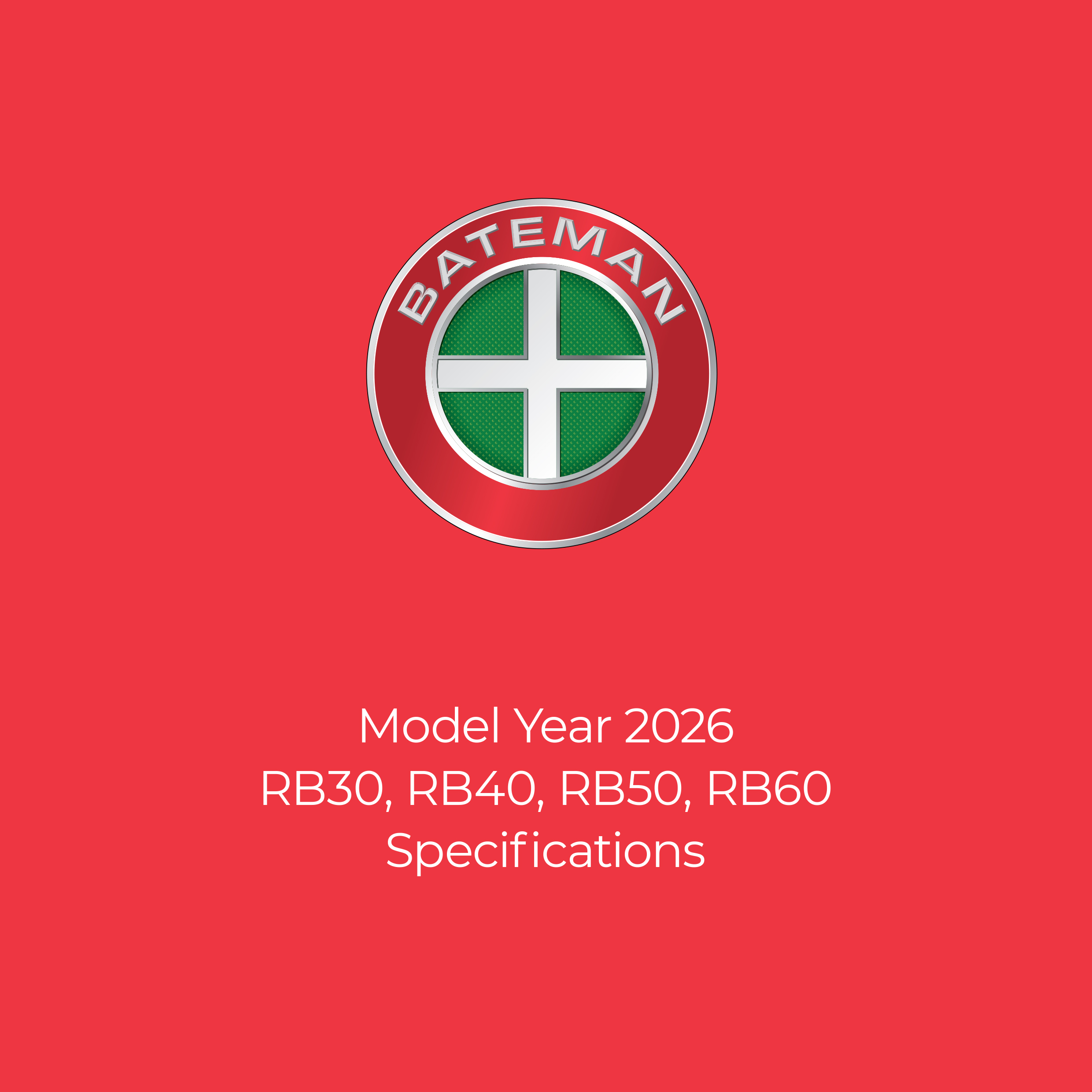 Bateman Sprayers spec sheets